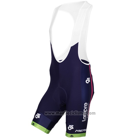 2016 Abbigliamento Ciclismo Lampre Blu e Rosa Manica Corta e Salopette